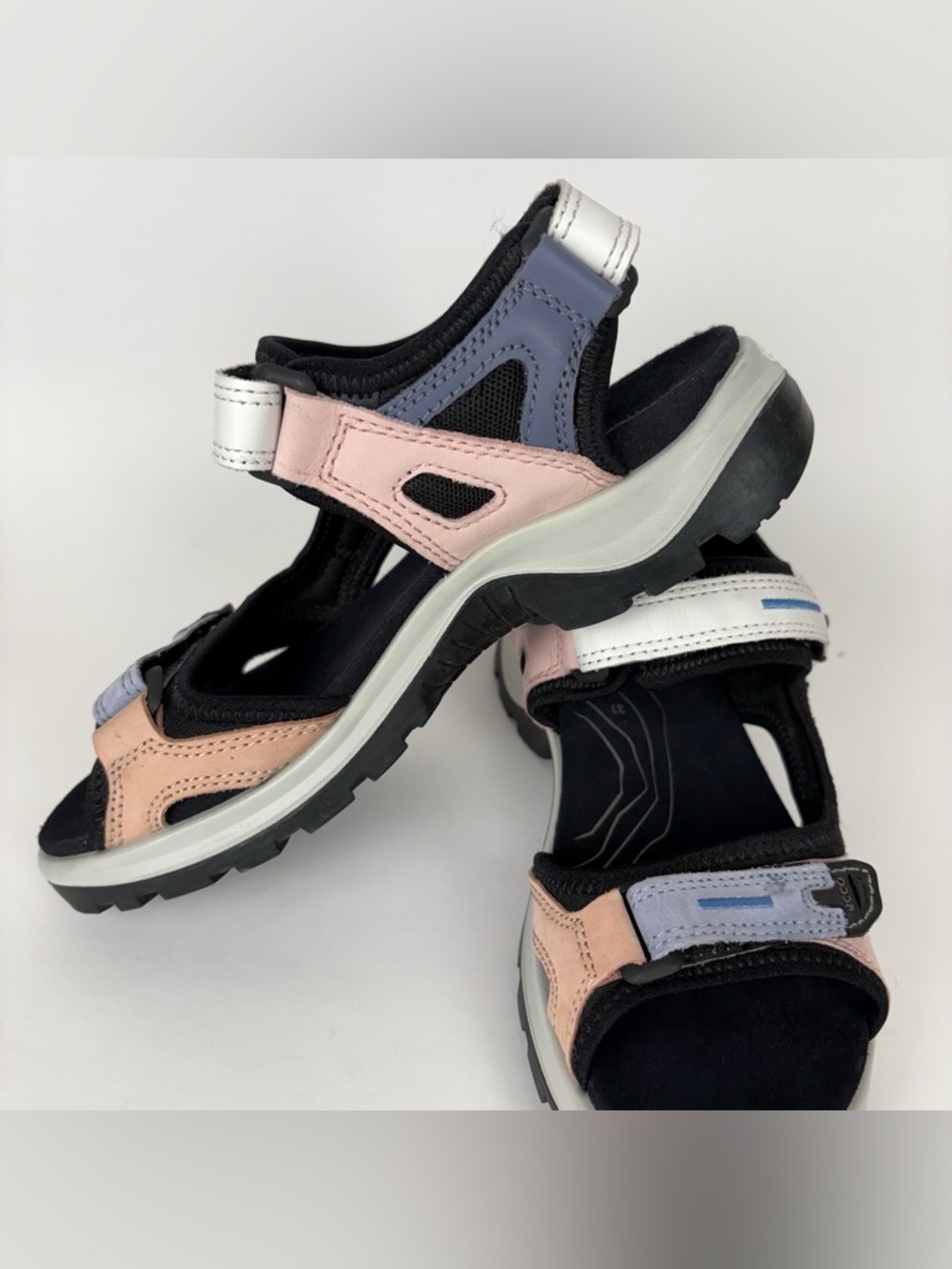 Ecco Yucatan Women's Sandals Multi Color Eventide Nubuck (Size 37/6-6.5) - Picture 4 of 8